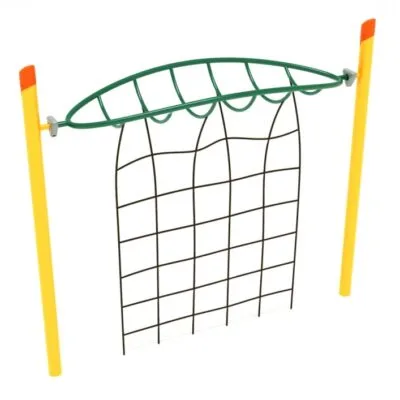 Single Post Overhead Inverted Horizon Climber with Rope Attachment