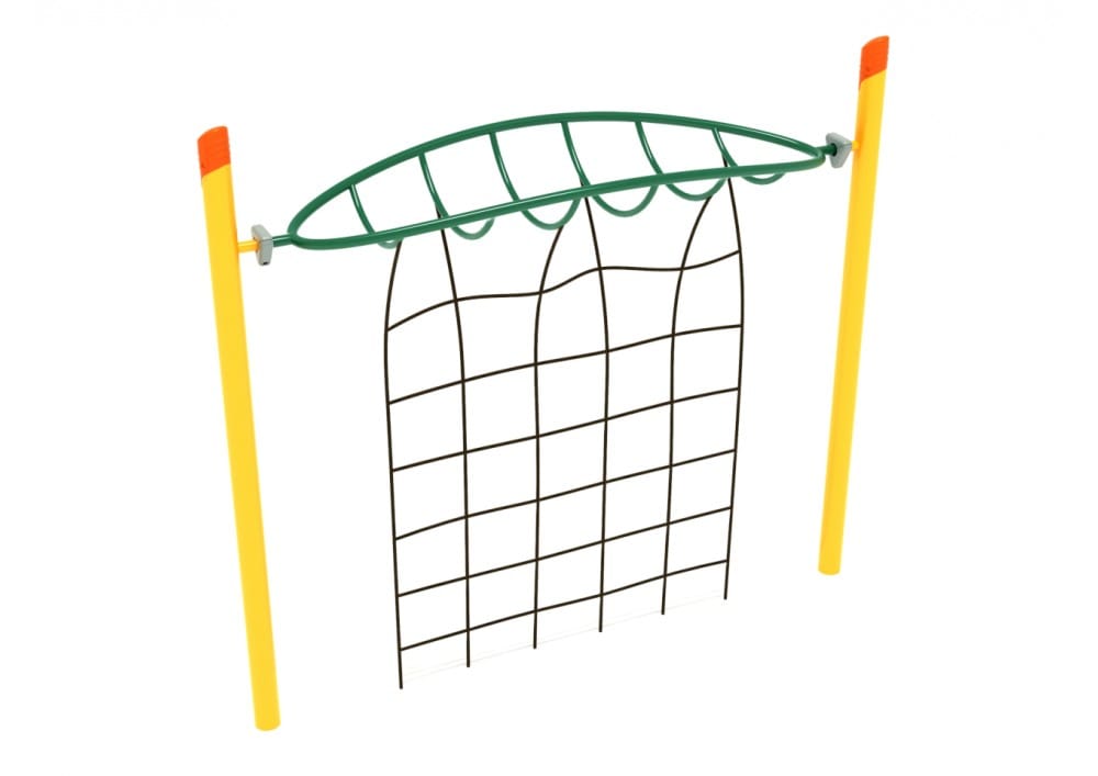 Single Post Overhead Inverted Horizon Climber with Rope Attachment Single Post Overhead Inverted Horizon Climber with Rope Attachment