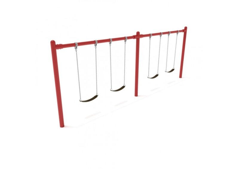 8-foot-high Elite Single-Post Swing Set with Two Bays - Surplus